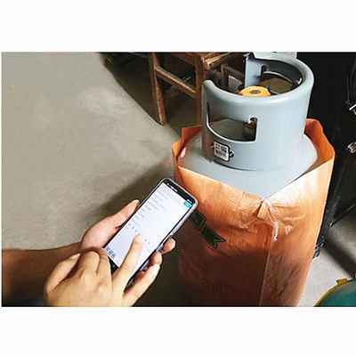 Der Kochgas-Zylinder, der Barcode-Gas-Behälter Qr-Anlagegut aufspürt, etikettiert UVschutz